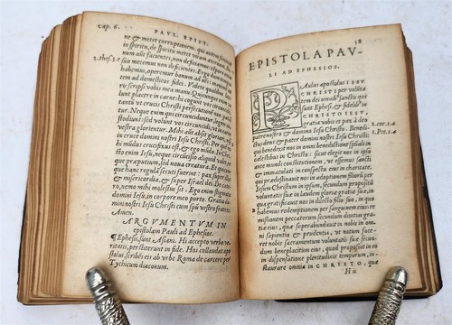 1546 BIBLE in LATIN antique RARE pocket size SANCTUM IESU CHRISTI EVANGELIUM - Picture 7 of 10
