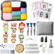 KIDS KING Needle Felting Kit for Beginners & Adults – 6 Piece of Shiba Inu Plu