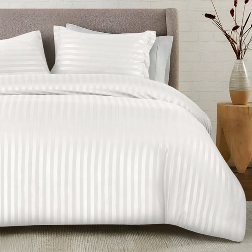 Egyptian Stripe Duvet Quilt Covers Luxury Bedding Set Single Double King Sizes - Picture 64 of 69