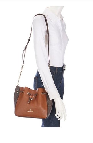 Nuevo Bolso Mensajero Michael Kors Signature Mujer Phoebe Mediano Cubo Variedad Clrs - Imagen 11 de 12