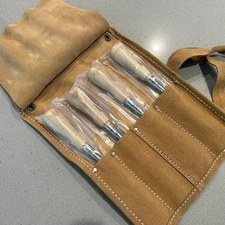 Stanley Sweetheart 750 Series Socket Wood Chisel Set (4-Piece) w/ leather pouch