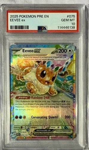 Pokémon Miscellaneous Cards & Products Eevee ex Promo Holo 075/131 PSA 10 2025