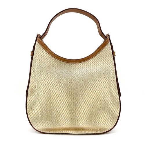 Tod'S Oboe T Timeless Shoulder Bag Raffia One - Picture 2 of 10