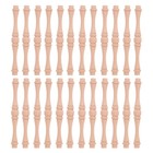 25 Pcs Chair Spindle Replacement Balusters for Indoor Stairs Wood