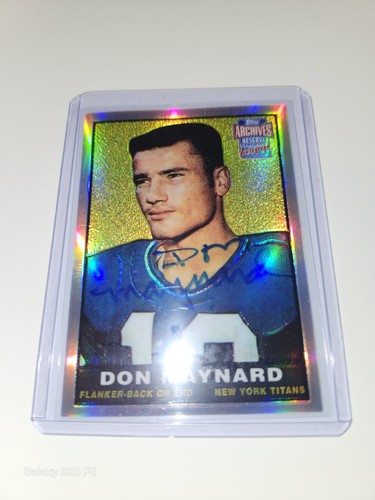 2001 Topps Archives Reserve Legends- Don Maynard Auto (AU) Chrome Refractor NM  - Picture 1 of 9