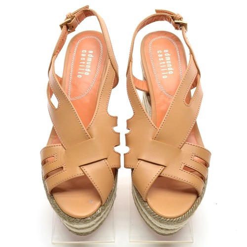 Damas Edmundo Castillo Malou Alpargata Sandalias 36/5.5 Plataforma Zapatos Nuevos - Imagen 3 de 8