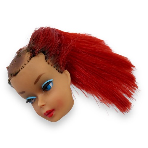 Color Magic Barbie 1966 CM Black Raven Ruby Red Hair #1150 Head Mattel TLC - Picture 11 of 12