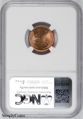 1945-S Lincoln Wheat Penny NGC MS67 RD BU Uncirculated Cent GEM - Picture 2 of 2