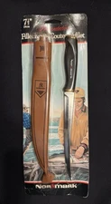 Normark Presentation Fillet Knife w/Leather Sheath 7.5” #307 Made In Finland