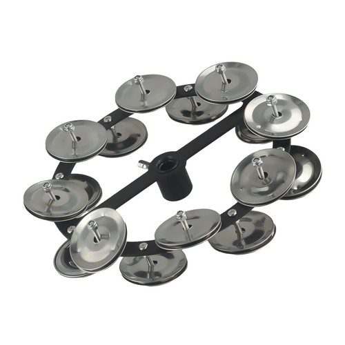 Portable Hihat Tambourine Drum Cymbals Steel Bells Quick Setup Adjustment - Picture 12 of 12