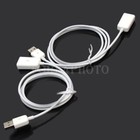 2pcs USB 2.0 Male to Female Extension Cables Smartphones Power Cord 1 Meter