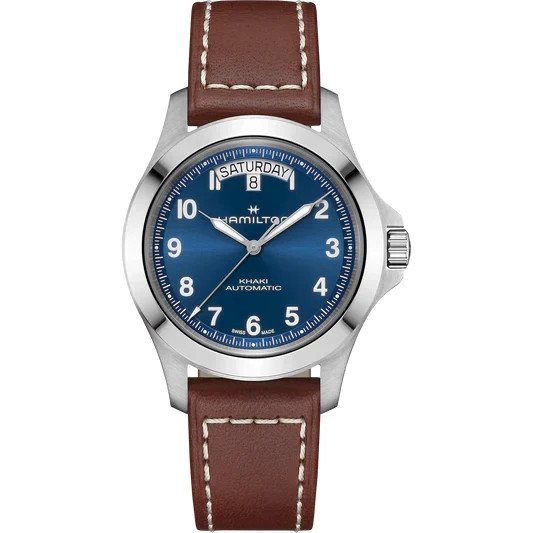 New Hamilton Khaki Field King Auto Day-Date Blue Dial 40 MM Watch