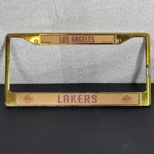 Los Angeles LA Lakers Metal License Plate Frame NBA Gold Tone Rico Industries