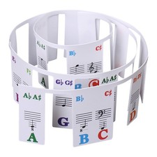 Removable Piano Keyboard Note Labels Reusable Silicone 61/88 Keys Piano Sticker
