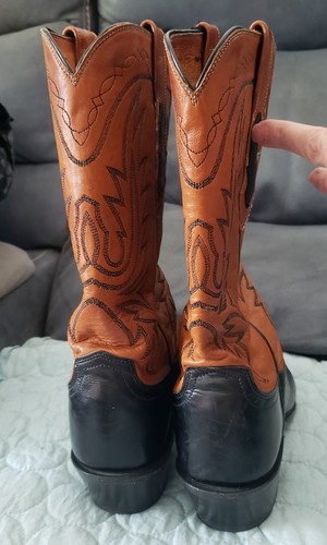 Lucchese N4534 1883 Buffalo Leather Womans Boots Snip Toe Size 7 B - Picture 5 of 13