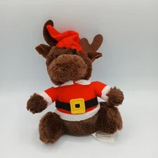Greenbrier Santa Moose Plush 6" Christmas Reindeer Holiday