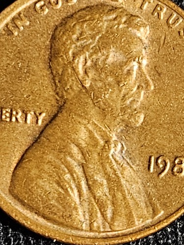 Penny Errors 1981 sin marca de ceca, golpeado fuera del centro, letras en el borde, 95 % cobre, - Imagen 6 de 12