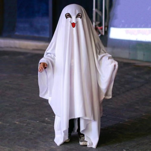 Halloween Fantasma Capa Boo Blanco Fantasma Capa Espeluznante Niños Truco o Trato Vestido  - Imagen 15 de 25