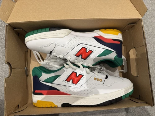 New Balance 550 Oak Leaf Green Rosso Scarpe da Ginnastica Uomo UK 12 5