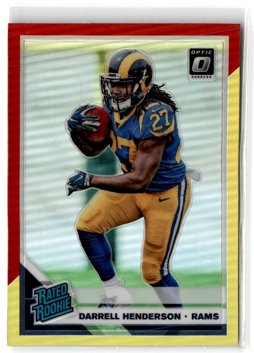 2019 Donruss Optic Red and Yellow Rated Rookie Darrell Henderson #160 Rookie Los