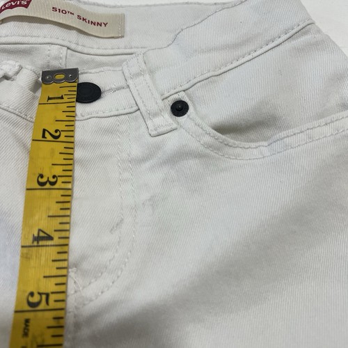 Levi's 510 Boys' Size 8 White Adjustable & Stretch Waist Skinny Jeans 24x25 - Picture 9 of 10