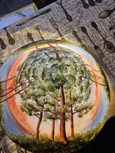 ''REVERSE PAINTED'' Banquet Parlor Lamp Shade - Picture 4 of 10