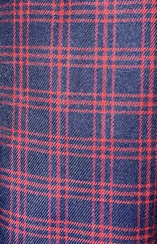 ModCloth Vintage Inspired Midi Dress Navy Red Plaid Size M 1950s Lined Pockets - Picture 7 of 9