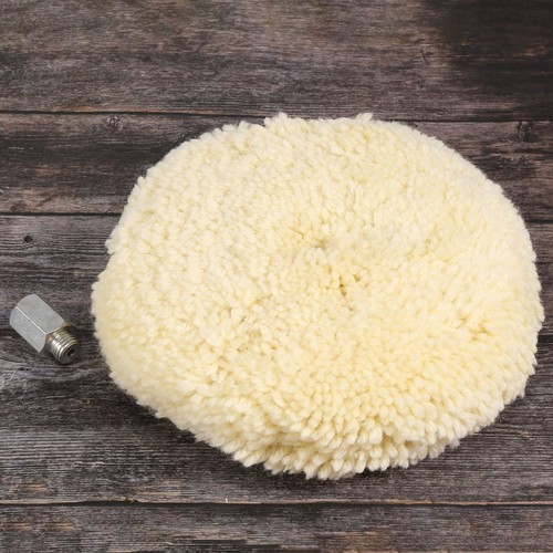 7 Inch Sided Wool Polishing Pad Buffing Pad with 5/8 Inch Bolt Wool (Pack4710 - Picture 2 of 3