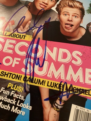 Revista Five Seconds Of Summer 5SOS firmada autografiada People con certificado de autenticidad las cuatro - Imagen 7 de 10