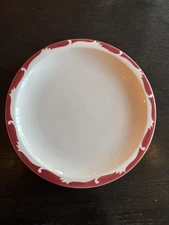 Syracuse China Restaurant Diner Ware Red Wave Dinner Plate