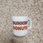 Dunkin' Donuts Coffee Mug Unisex OS White Vintage Milk Glass Retro Logo