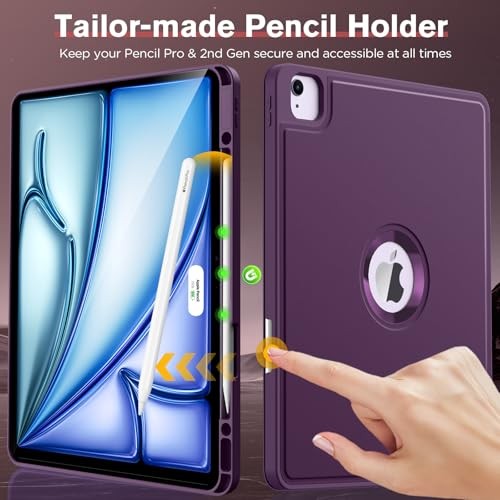 iPad Air 13 inch Case (M3 2025/M2 2024) & iPad Pro 12.9 Case Dark Purple - Bild 6 von 7