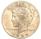 1934-S Peace Silver Dollar F-VF Features Collectable Better Date 90% Silver $1