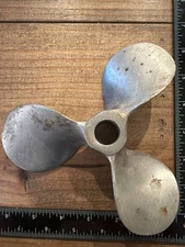 Vintage 3-Blade Metal Propeller Inscribed S.S. - Approx. 6”x6” (As Shown) Estate