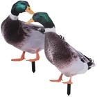 Set of 5 Outdoor Animal Statues Funny Garden Ornament Duck Lawn Decor Metal Art