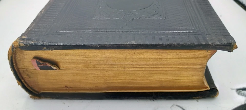 Antique 1901 German Family Bible W Rec. Lutheran HEILIGE SCHRIFT,  Pub St Louis  - Image 4 of 4