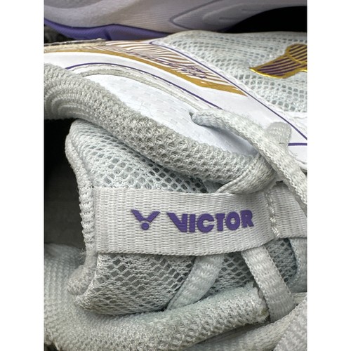 Scarpe da ginnastica Victor unisex indoor UK 5 bianco viola - Foto 6 di 7