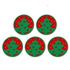 10 Stück Untersetzer mit Weihnachtsmotiv Runder Filzstoff Rutschfeste