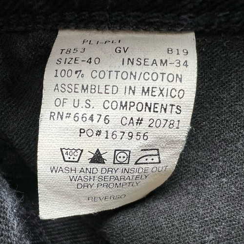 Jeans Tommy Hilfiger vintage uomo 40x34 nero relaxed tasca dritta ricamo - Foto 9 di 15