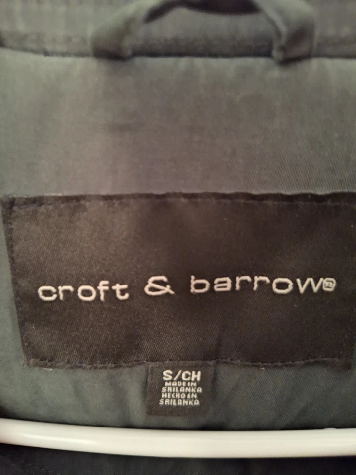 Chaqueta Croft & Barrow Negra con Cremallera Para Hombre Talla S Abrigo Informal Ligero Foto 2 de 4