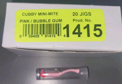 NEW CUBBY MIni-Mite 1/32oz Jig 20PK REFILL Pink/Bubble Gum 1415 . - Picture 2 of 2
