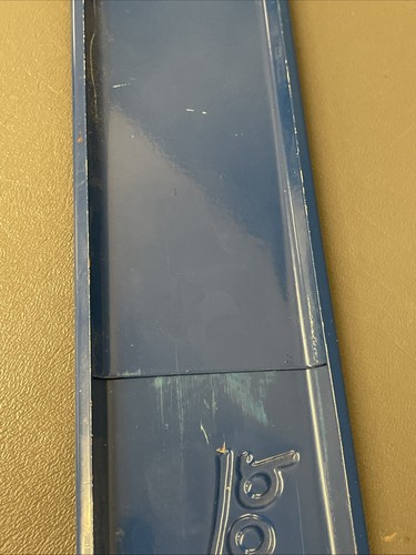 Vintage Kolonial Brot Metall Türdrücker blau 26,5" - Bild 3 von 12