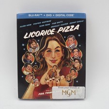 Licorice Pizza Blu Ray / DVD + Slipcover & Poster Brand New Sealed