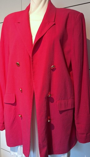 NEXT blazer/VISCOSE/LINEN/ fuchsia 44/16-18(bust 118-122cm) - Picture 3 of 13
