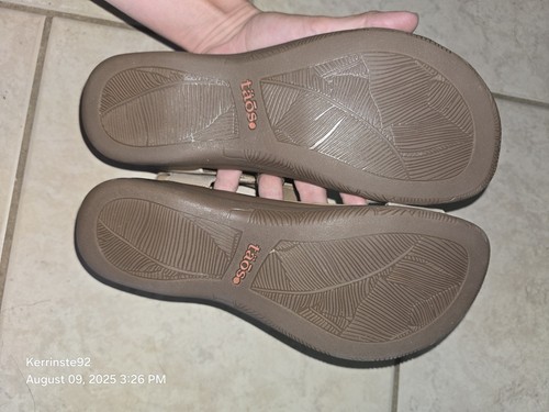 Taos The Show Women’s Light Brown / Sandy Beige Leather Sandal Size 9 - Picture 10 of 14