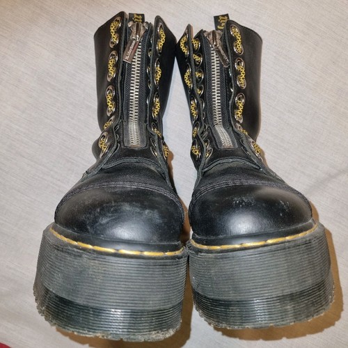 DR Martens Sinclair Hi Max Platform Leather Boots Uk Size 6 Vgc - Imagen 18 de 18