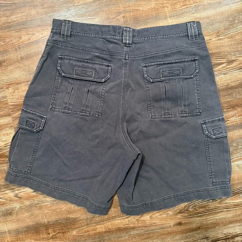 Vintage Eddie Bauer Mens Blue Cargo Shorts Size 34 Cotton 90s Grunge Camp Skate - Picture 13 of 13