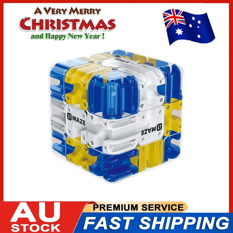 3D Maze Cube Puzzle - Large Labyrinth Ball Game with 6-Side Challenge Fidget Toy - image 3 of 4