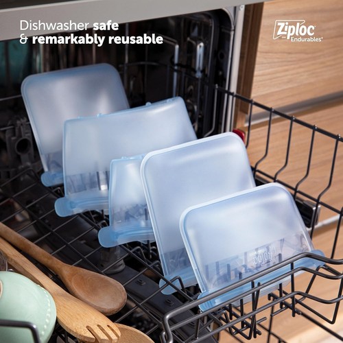 Contenitori per Preparazione Pasti in Silicone Resistenti per Conservazione Alimenti, Sicuri per Microonde ed Eco... - Foto 6 di 8