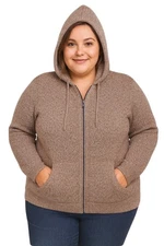 WOMEN HANDMADE ANDEAN ALPACA SOLID ALPACA ZIP HOODIE SWEATER SZ XXL